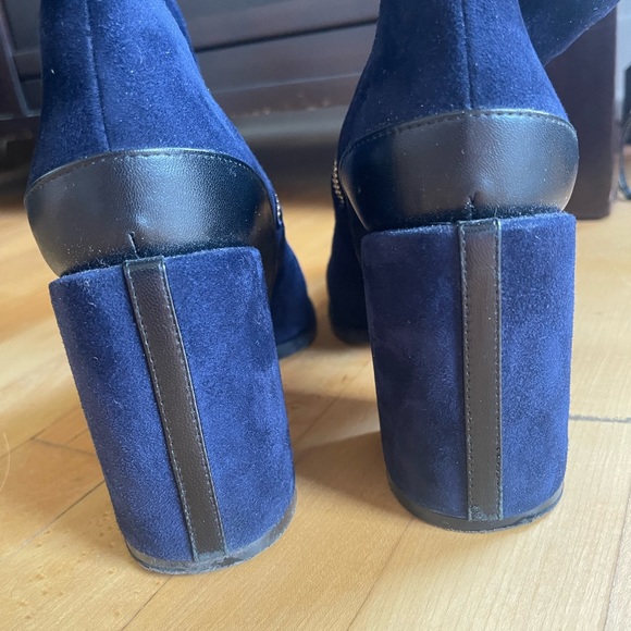 Dear Frances Navy Suede & Black Leather Spirit Boot - Picture 3 of 5